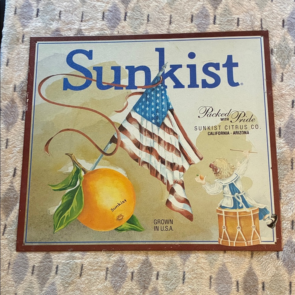 Sunkist Vintage Look Citrus Metal Sign
